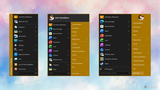 Open-Shell menu screenshots dark mode