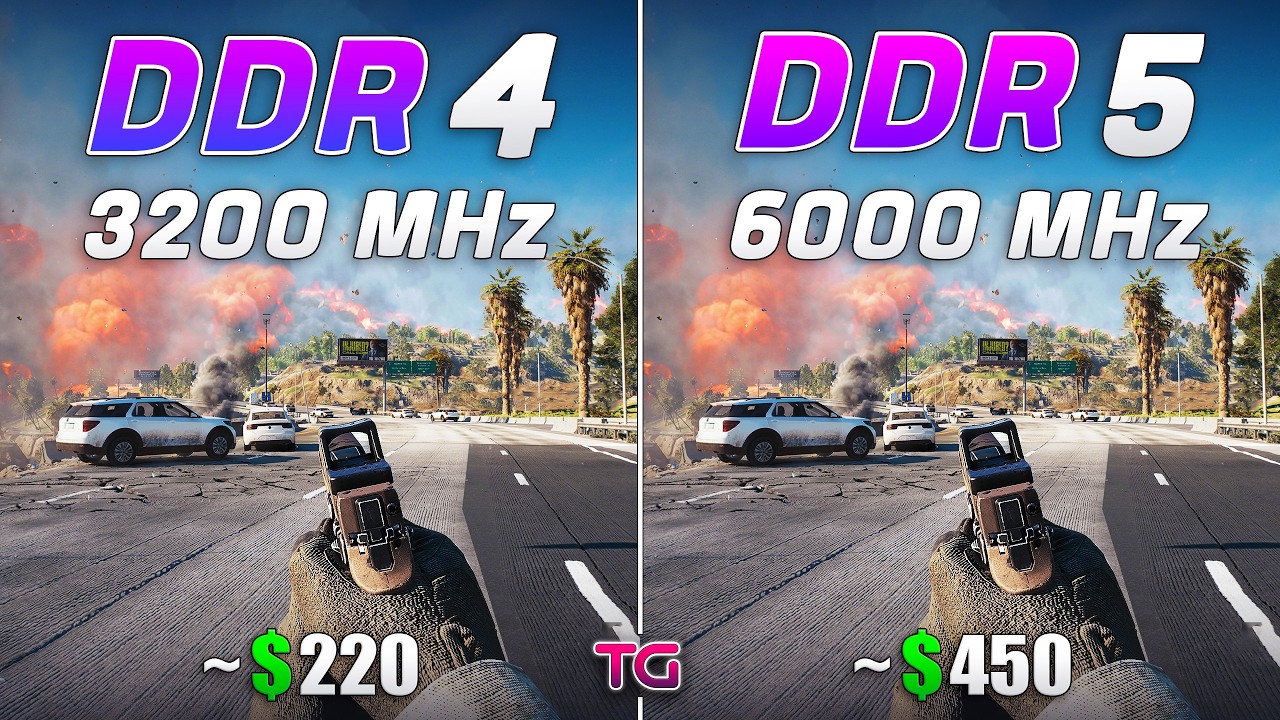 DDR4 3200MHz vs DDR5 6000MHz - Test in 10 games | i5 14400F