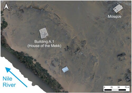The Orthophotomap Of Old Dongola’s Citadel With The Primary Structures Indicated In White