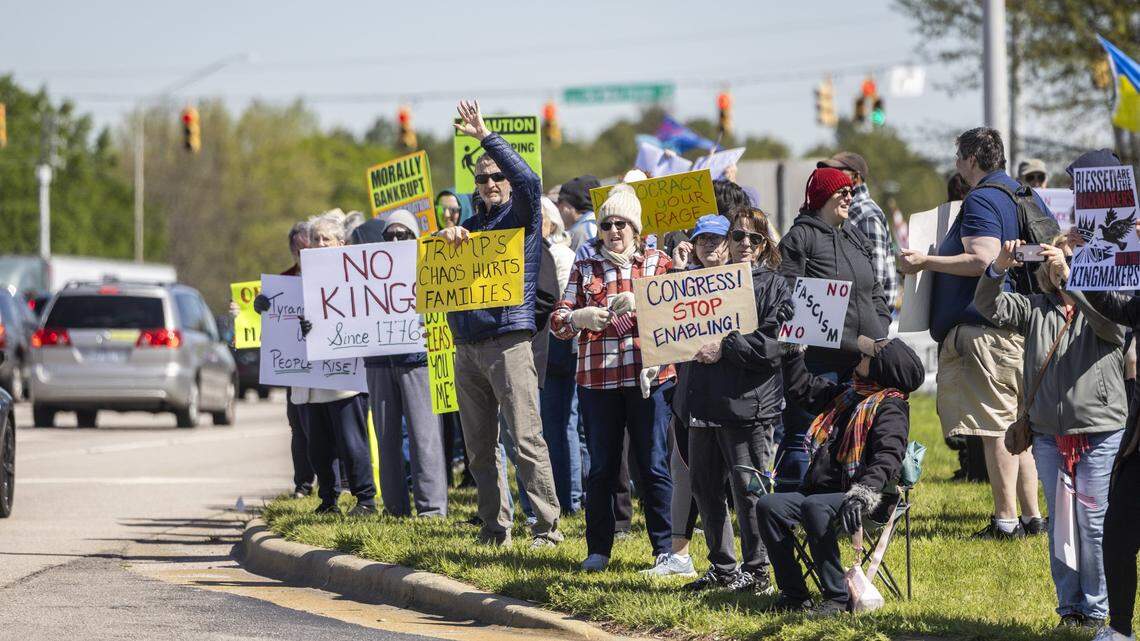 Thousands gathering for 'No Kings' rallies today across the Triangle