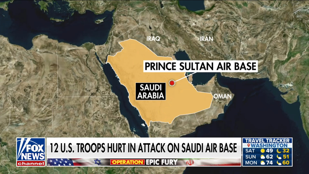 12 US troops hurt in attack on Saudi air base