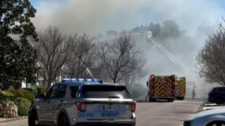 Columbia County fire crews battle single-story home fire