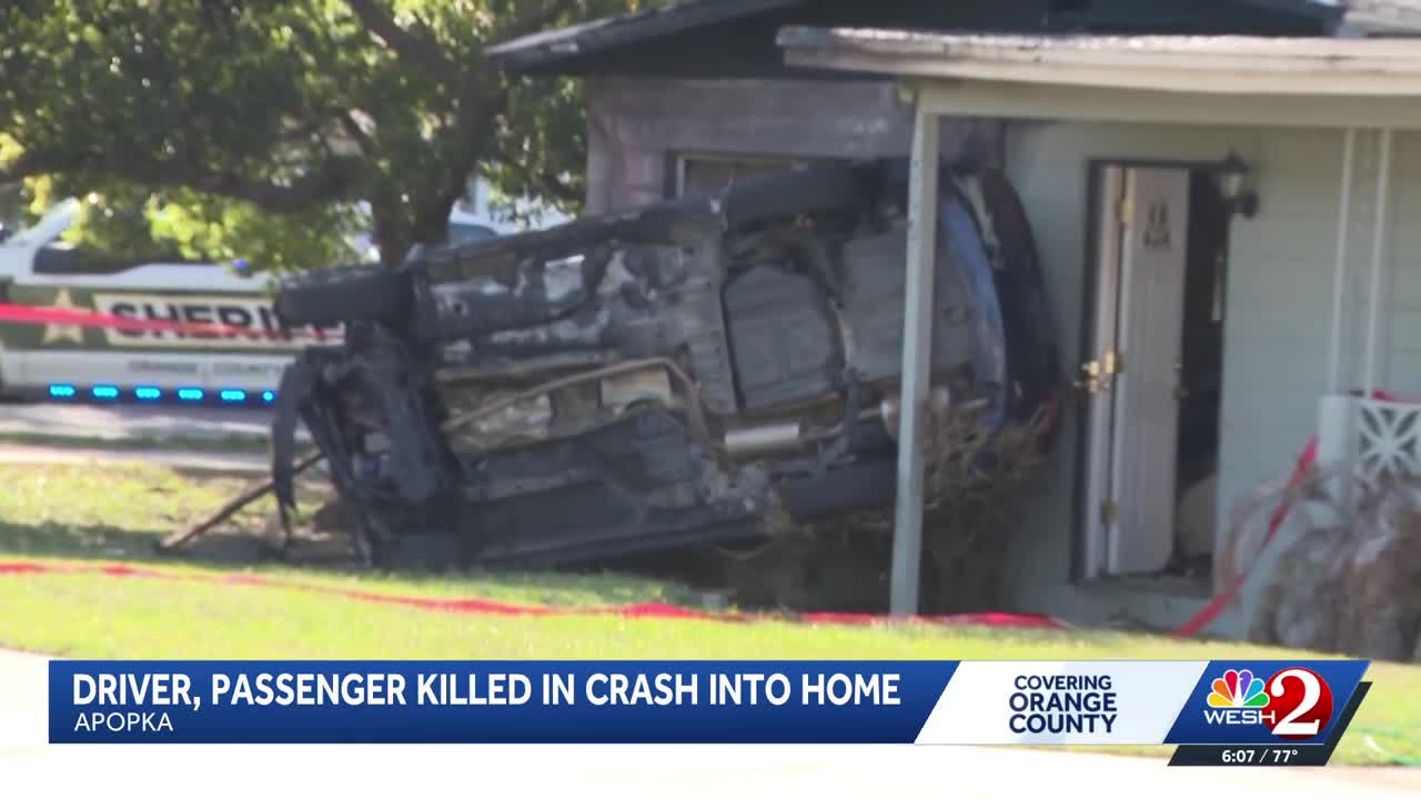 FHP: 2 dead in crash that sparked house fire in Apopka