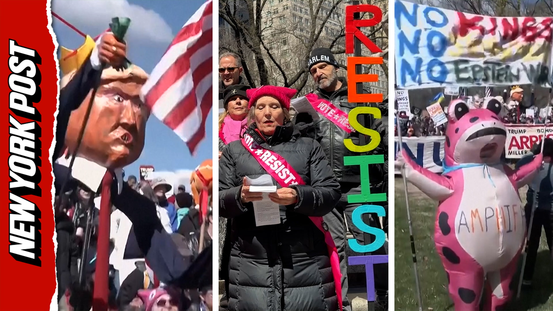 Thousands of protesters gather in US cities for 'No Kings' rally