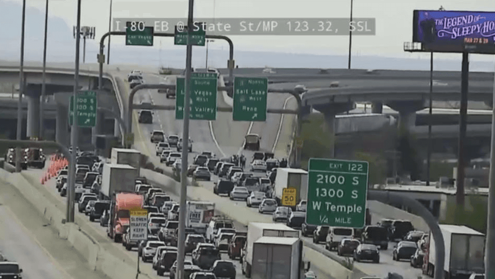 Heavy delays expected after crash shuts down I-80 to I-15 in South Salt ...