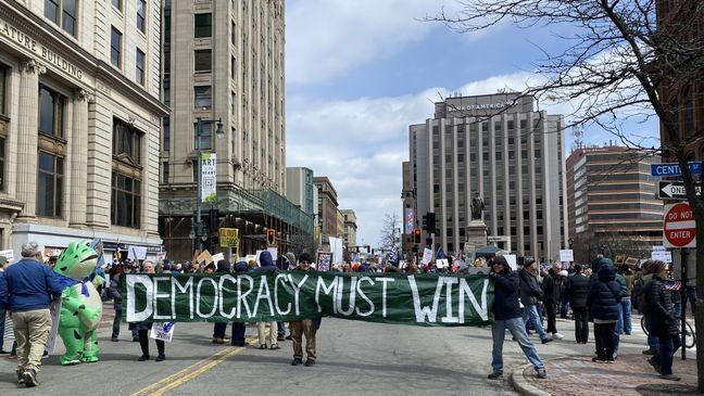 Over 50 Maine communities join 'No Kings' protests as Portland rally ...