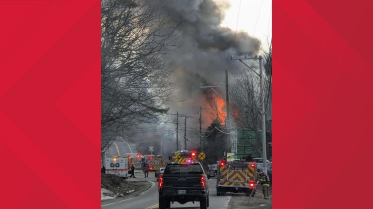 Fire crews returned to a home in New Hampshire that was badly damaged ...