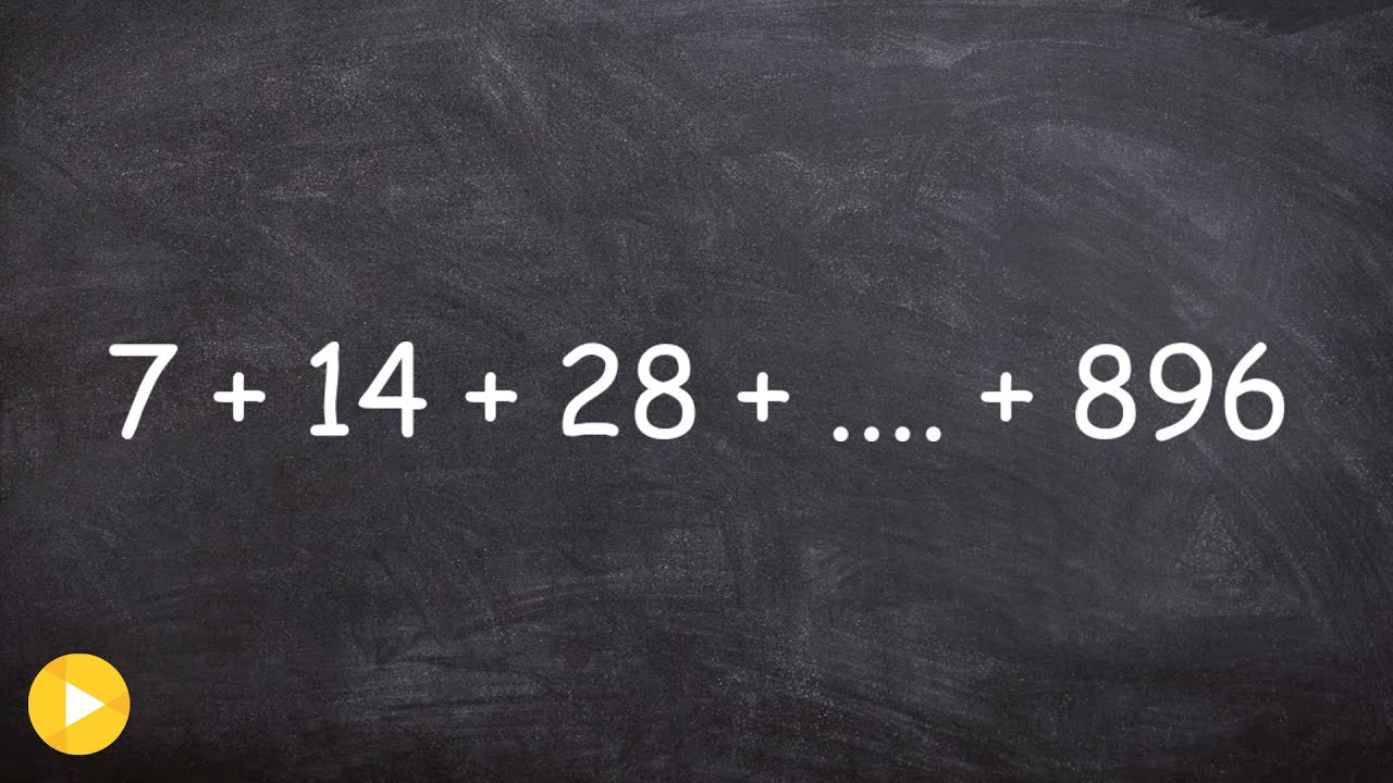 How to write the sum in sigma notation given a geometric sequence