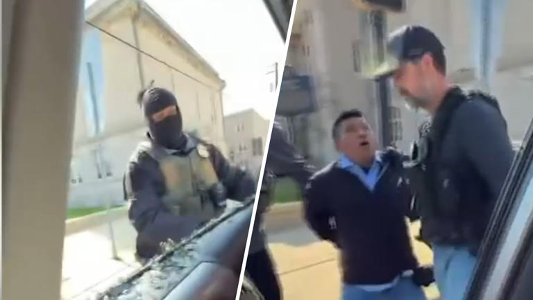 Video shows ICE agents smash car window and detain man in South Jersey