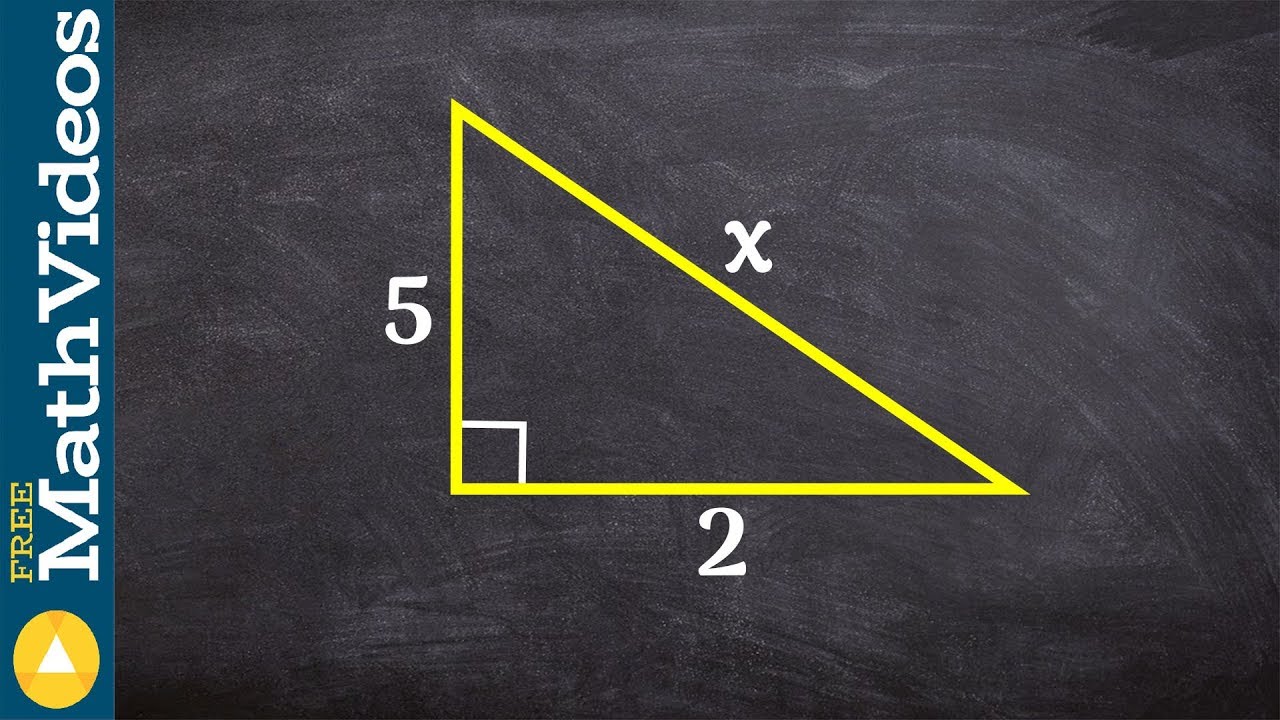 Solve for the missing side of a right triangle using the pythagorean ...