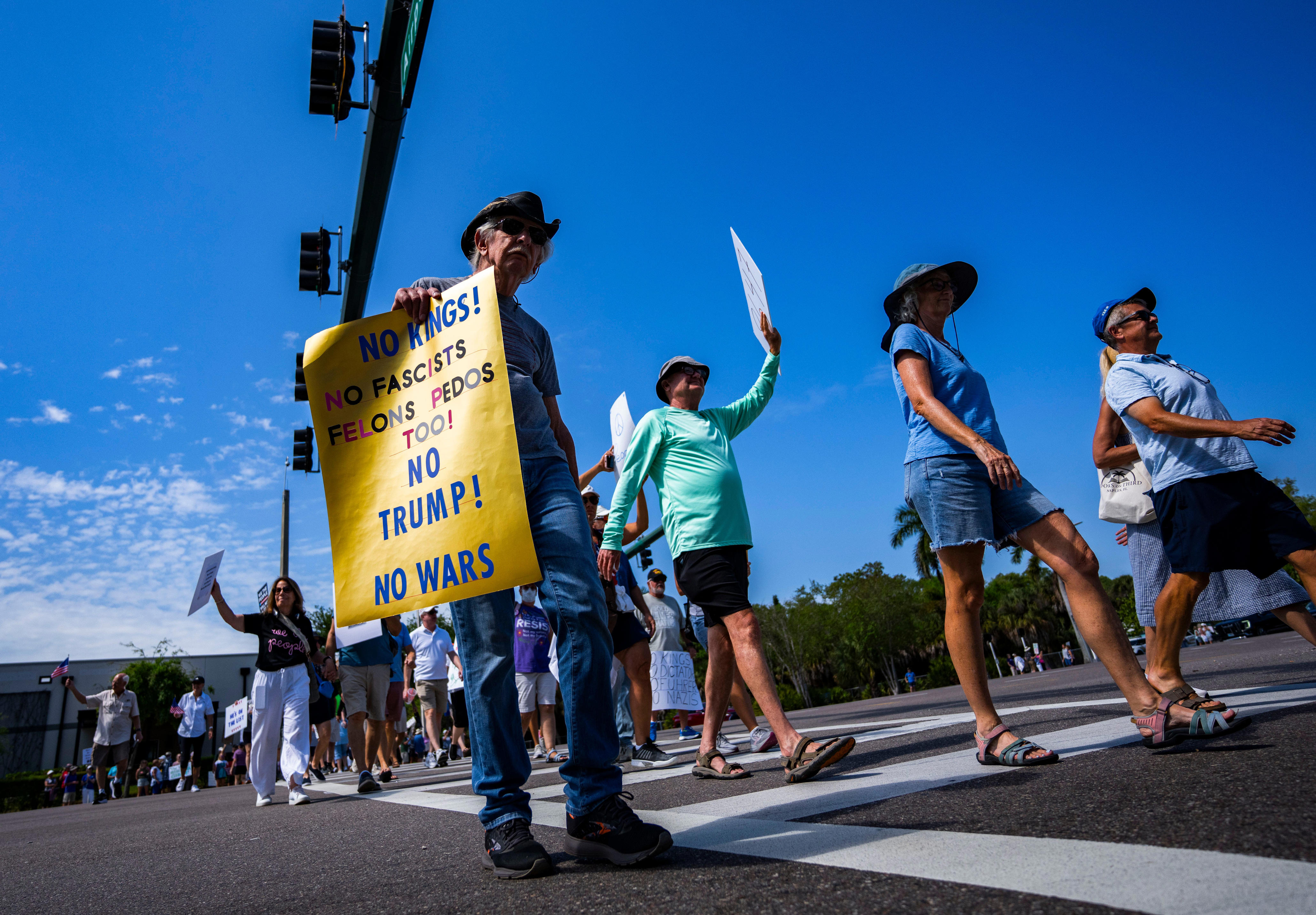 Thousands protest Trump and his policies in Naples, Fort Myers areas