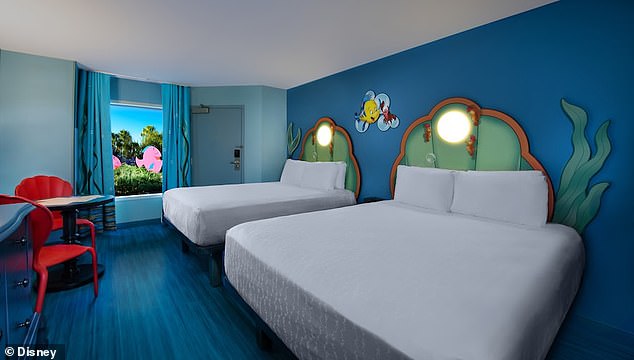 The only problem? The only regular rooms are in the Little Mermaid building (seen), while the rest are all suites. The standard rooms sell out far in advance, meaning you're usually going to be stuck paying much more for a suite if you want to stay there