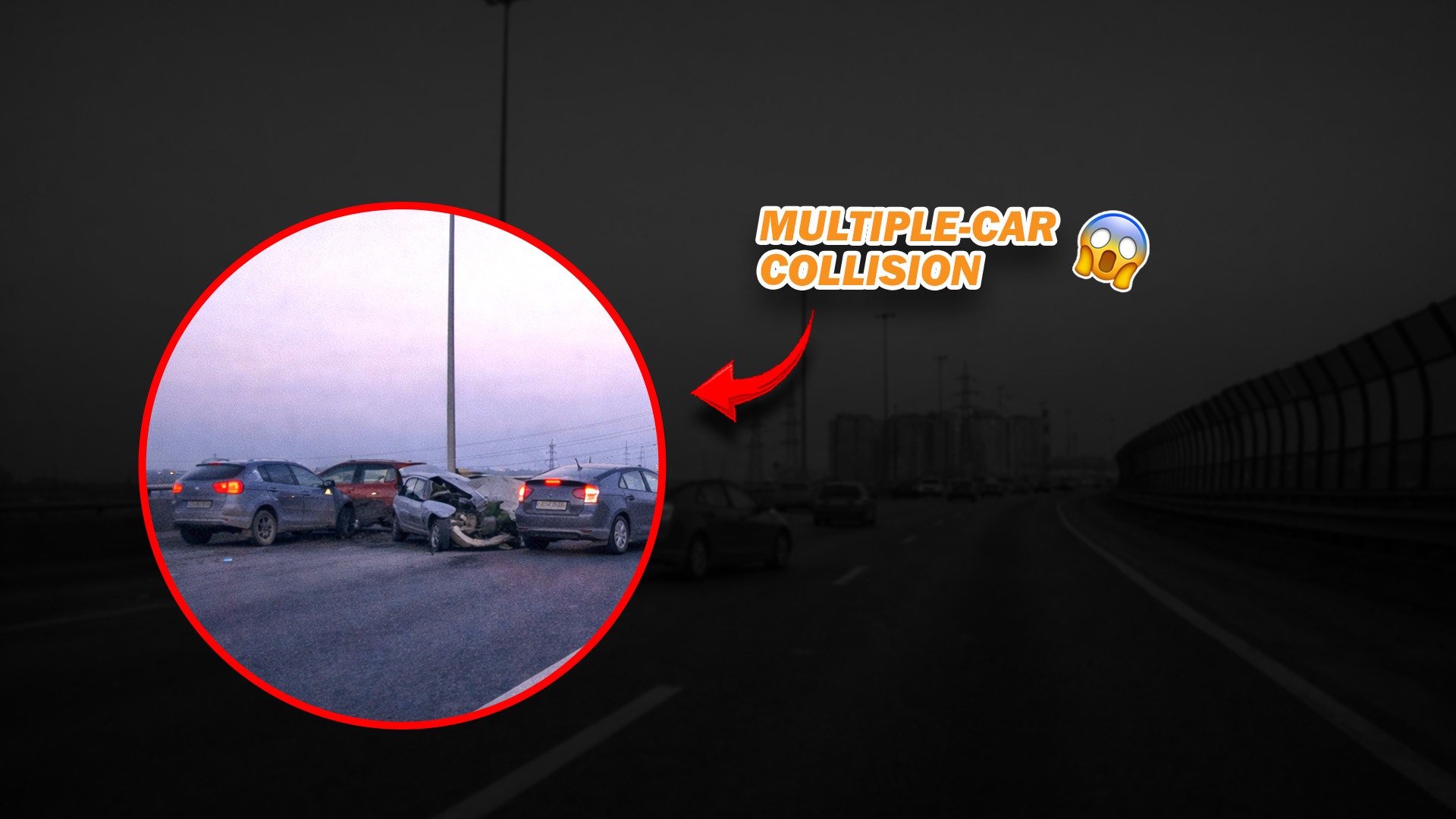 Brake failure leads to multi-car crash on highway