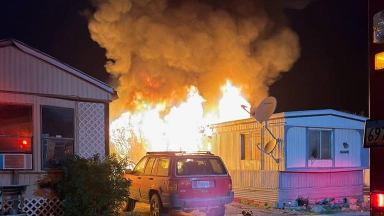 Home deemed 'total loss' after fire ignites in Tooele trailer park