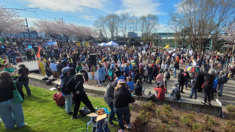 Photos: No Kings protests begin in Portland