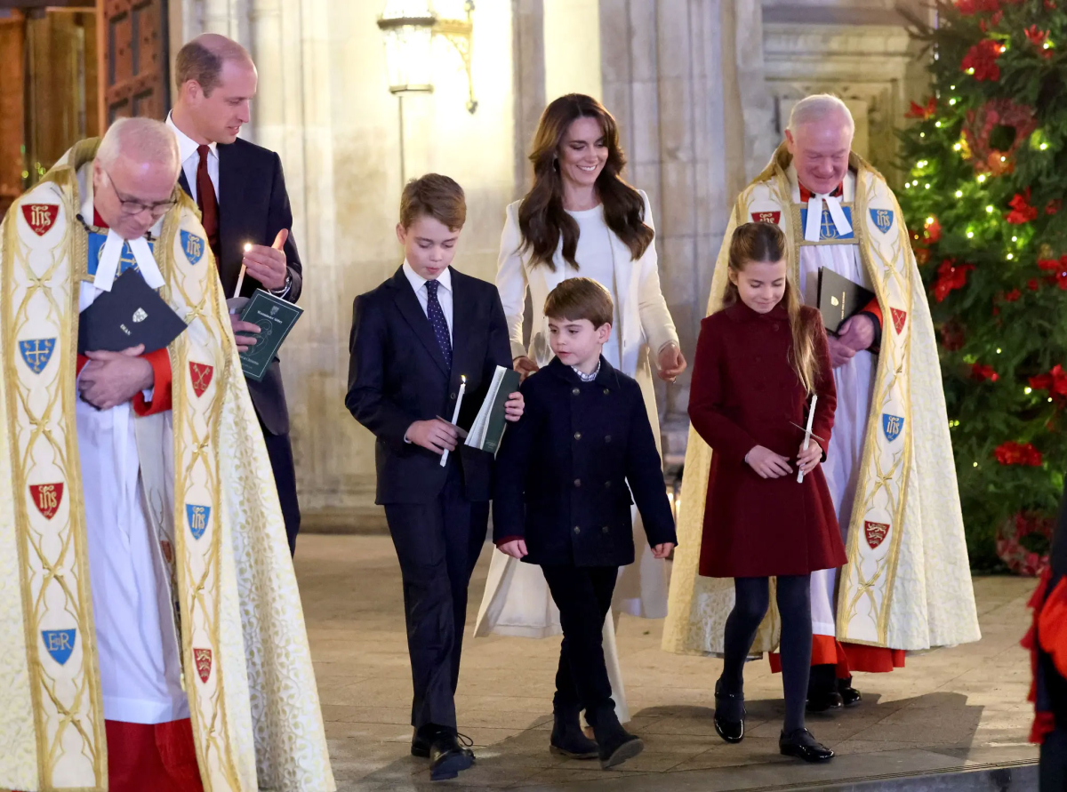 Nhà Wales tham dự lễ hòa nhạc Giáng sinh năm 2022 ở Tu viện Westminster. Ảnh: Chris Jackson