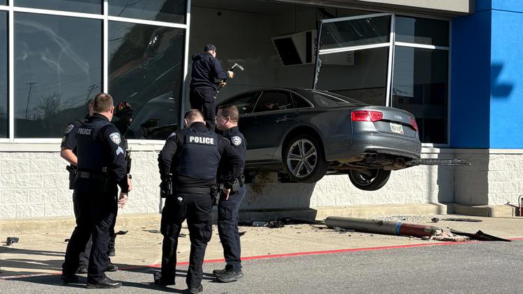 Car goes airborne, crashes into Walmart store in Medina Township: See ...