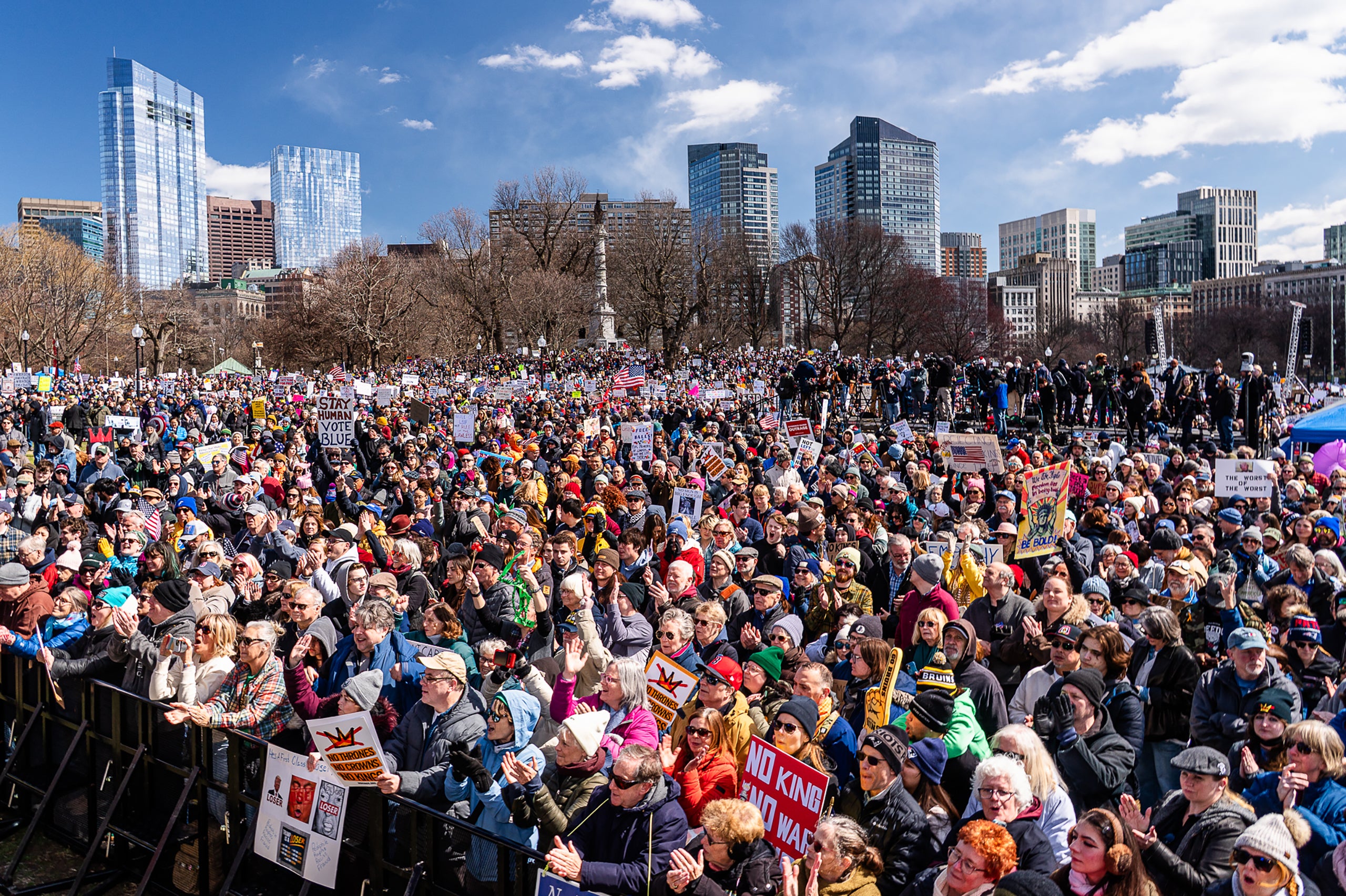 Tens of thousands rally at Boston Common for third 'No Kings' protest
