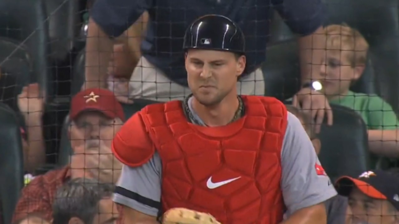 When you have a catcher with zero experience catching a knuckleballer<br><br>