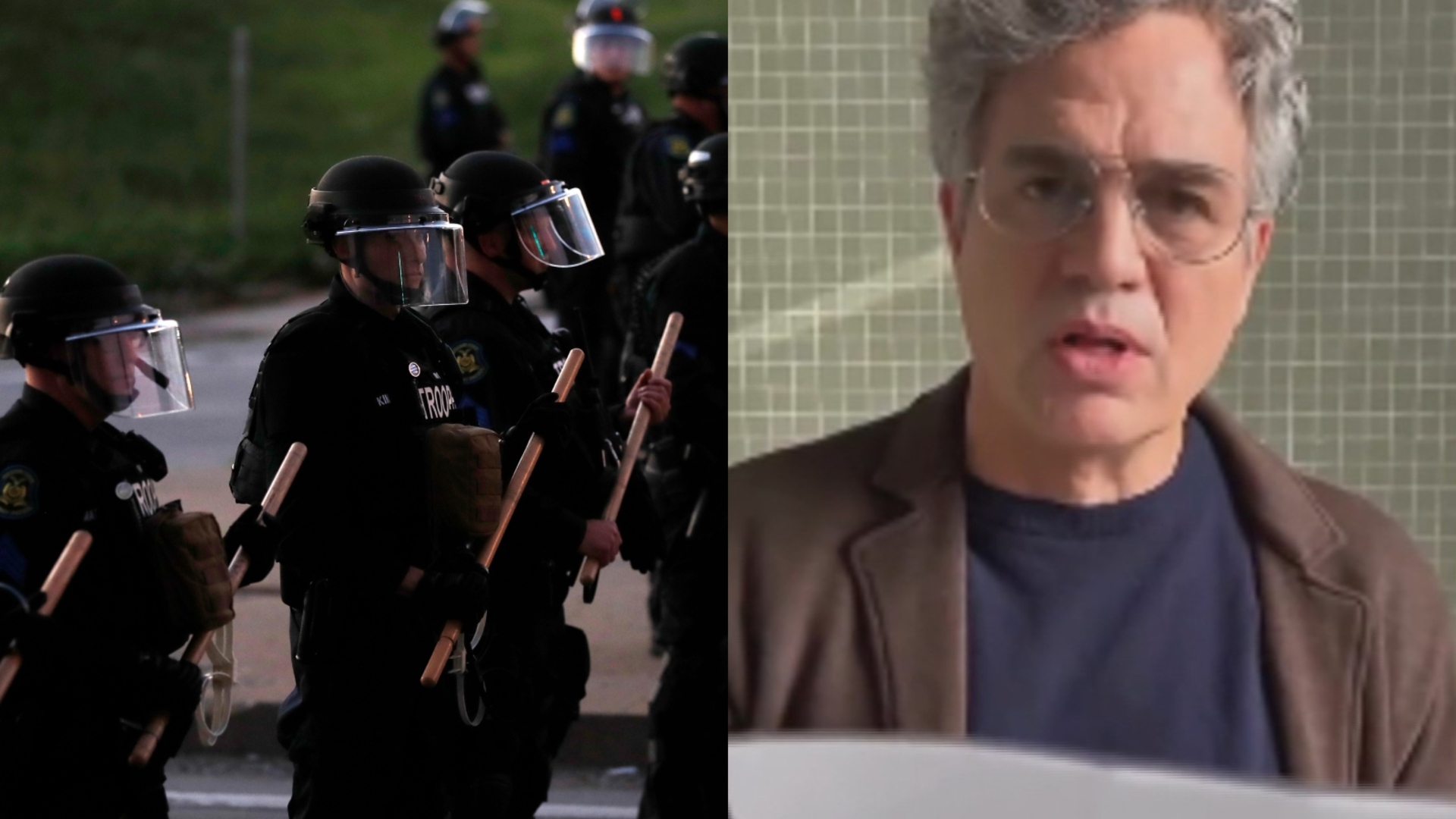 Ruffalo blasted for shocking claim police dogs caused protesters to ...