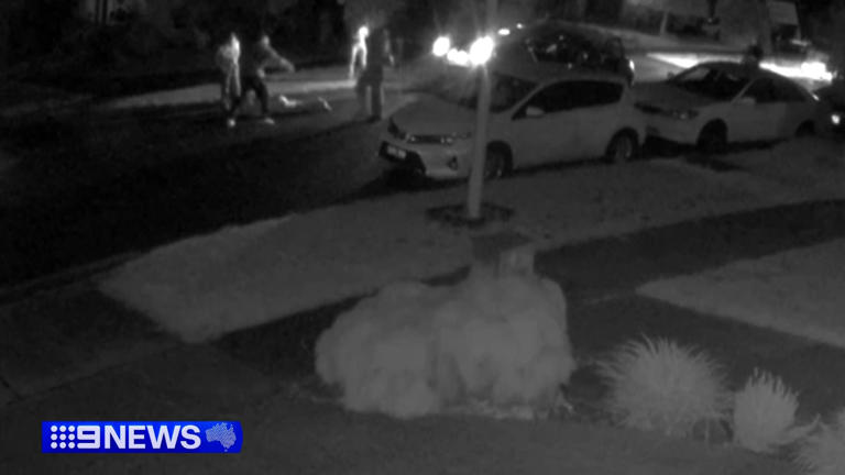 The car did an abrupt U-turn before driving straight towards the men, collecting the 29-year-old father-of-four.