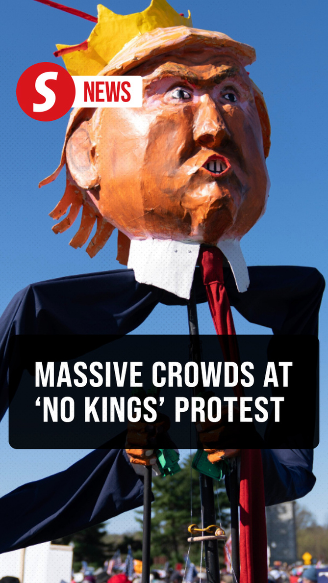 Anti-Trump protesters rally in thousands of US cities for 'No Kings ...