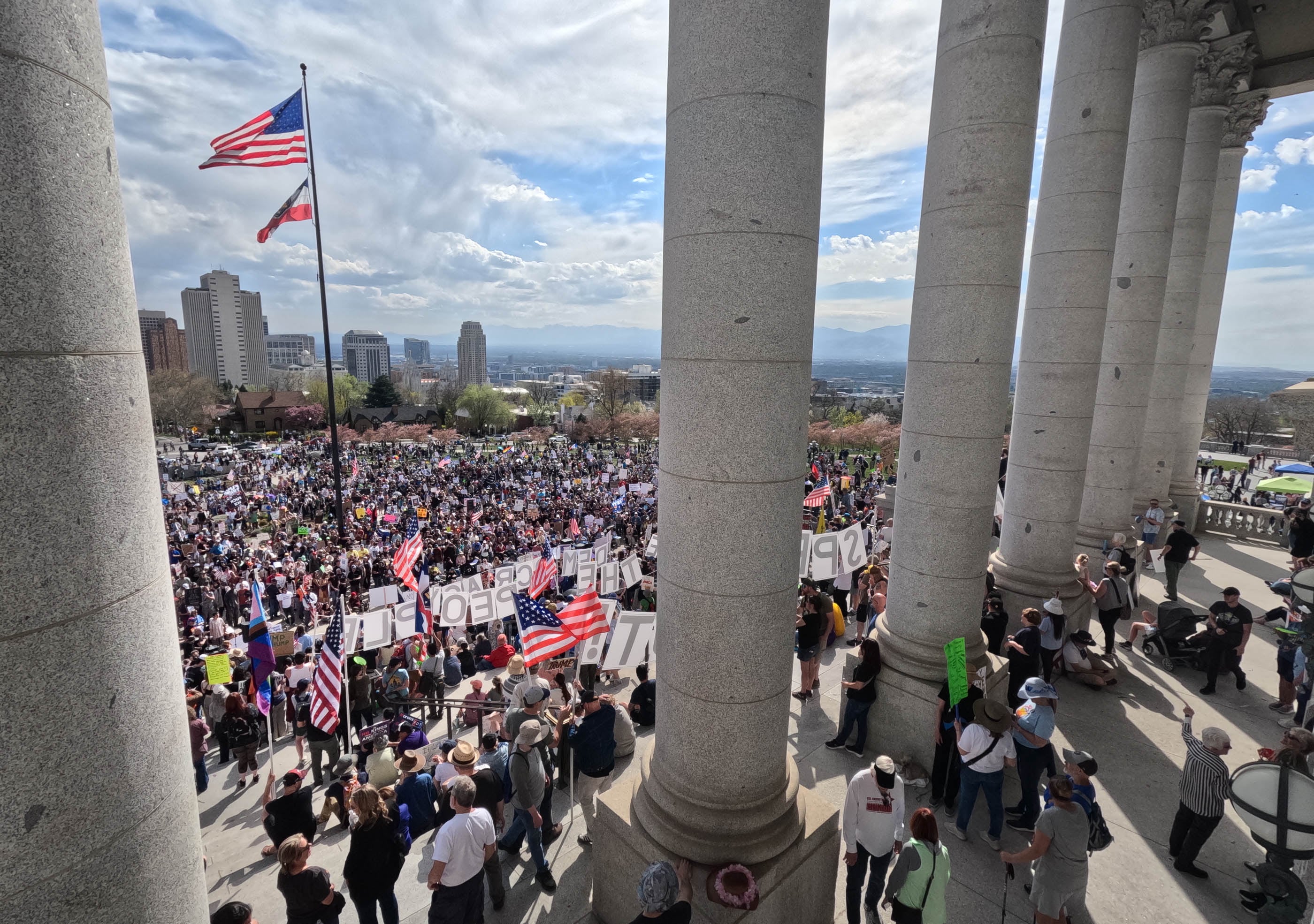 Thousands rally across Utah in 'No Kings' protests against Trump