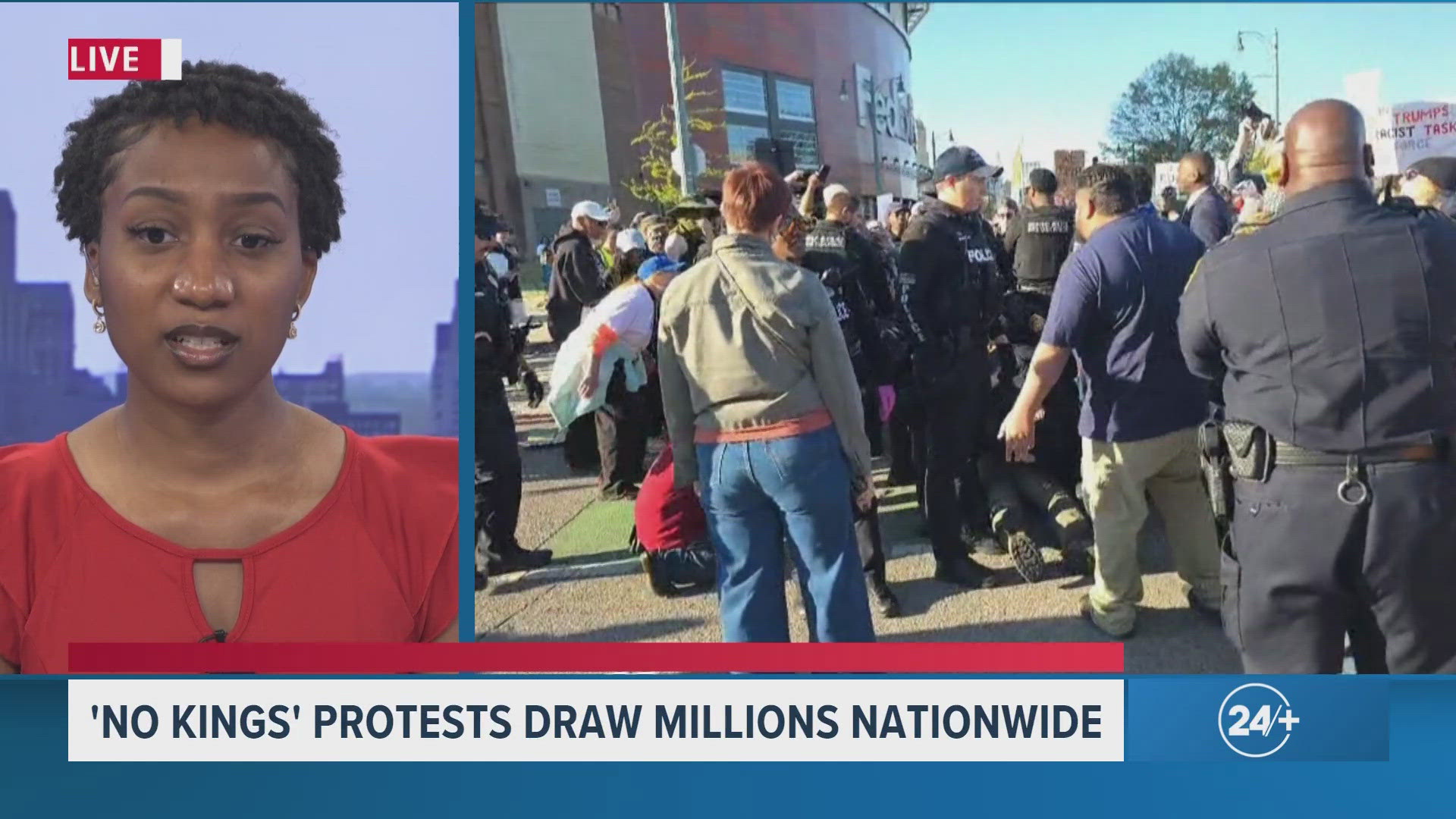 At least 3 protesters detained during Memphis No Kings demonstration
