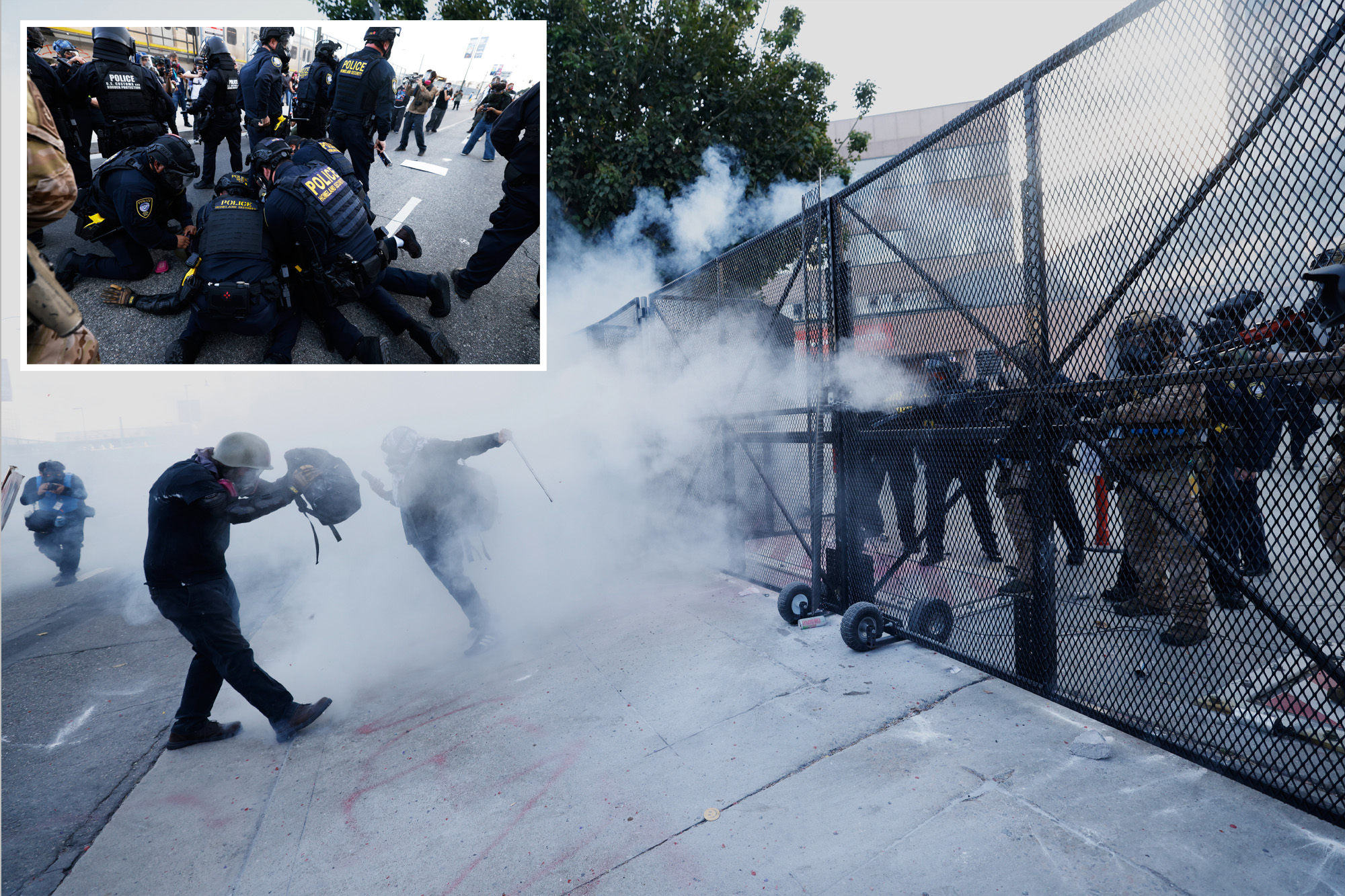 Shocking scenes in DTLA as anti-Trump agitators descend on federal ...