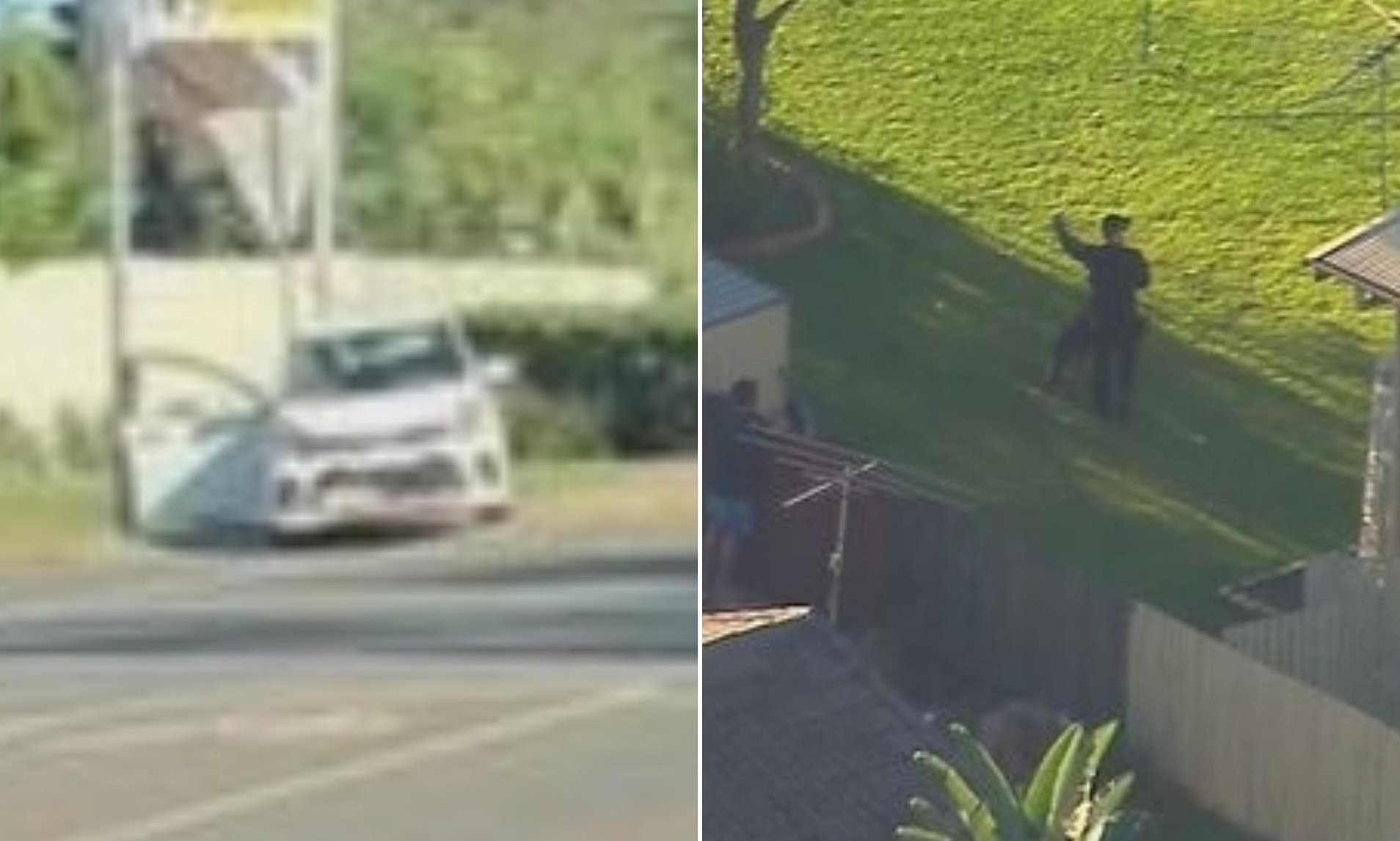 Urgent manhunt underway for shirtless man who allegedly rammed a police car