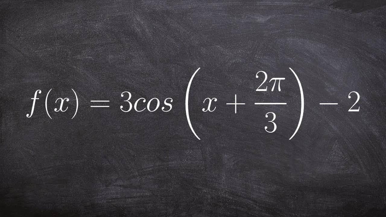 How to graph the cosine graph with multiple transformations