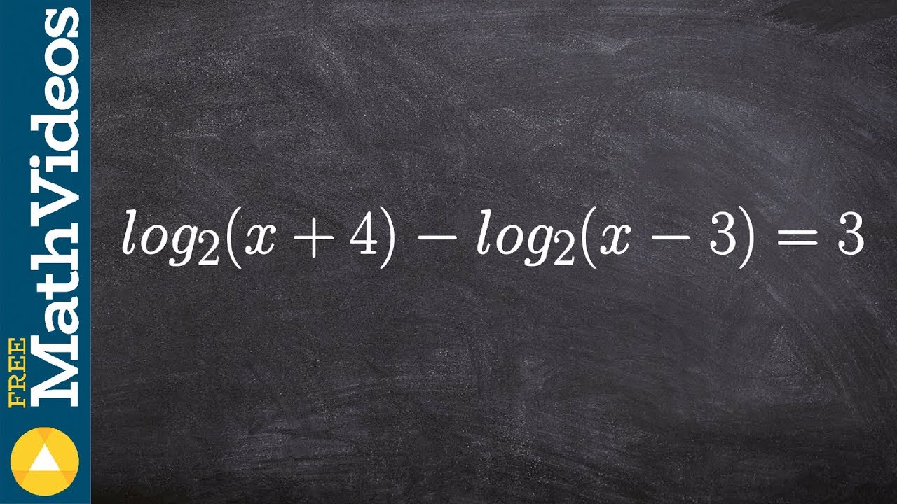 Applying quotient rule of logarithms to solve the equation, log2 (x+4 ...