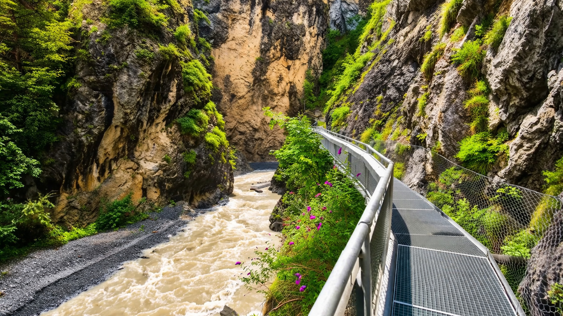 Zammer Lochputz Austria scenic gorge trail (4K)