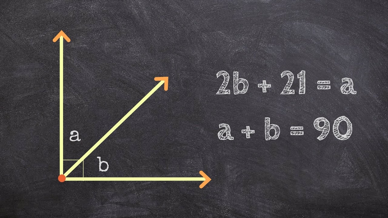 Using complementary angles to find the value of both angles