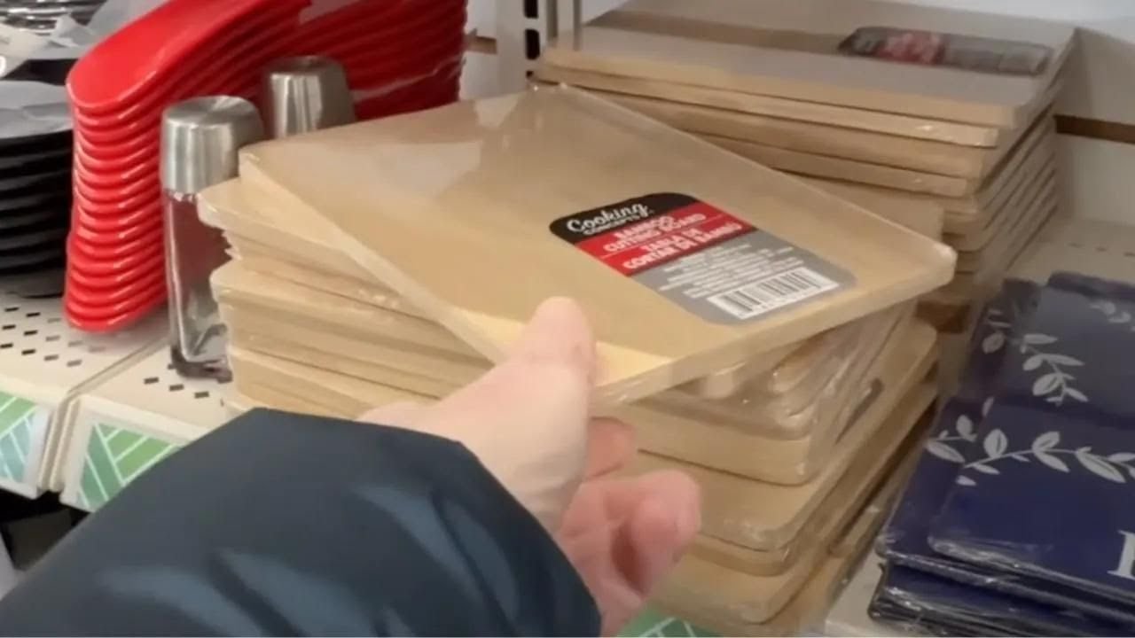 Grab a dollar store cutting board - this is genius!
