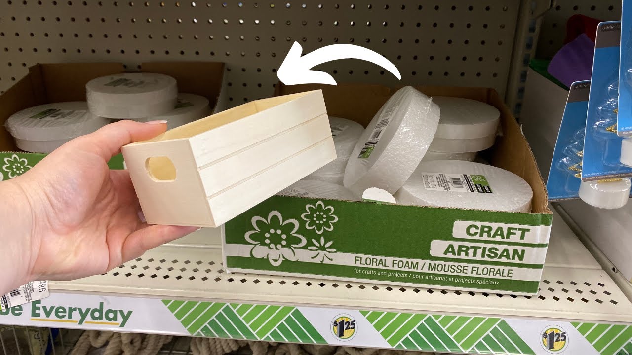 Stick foam to a Dollar Store crate (wow!)