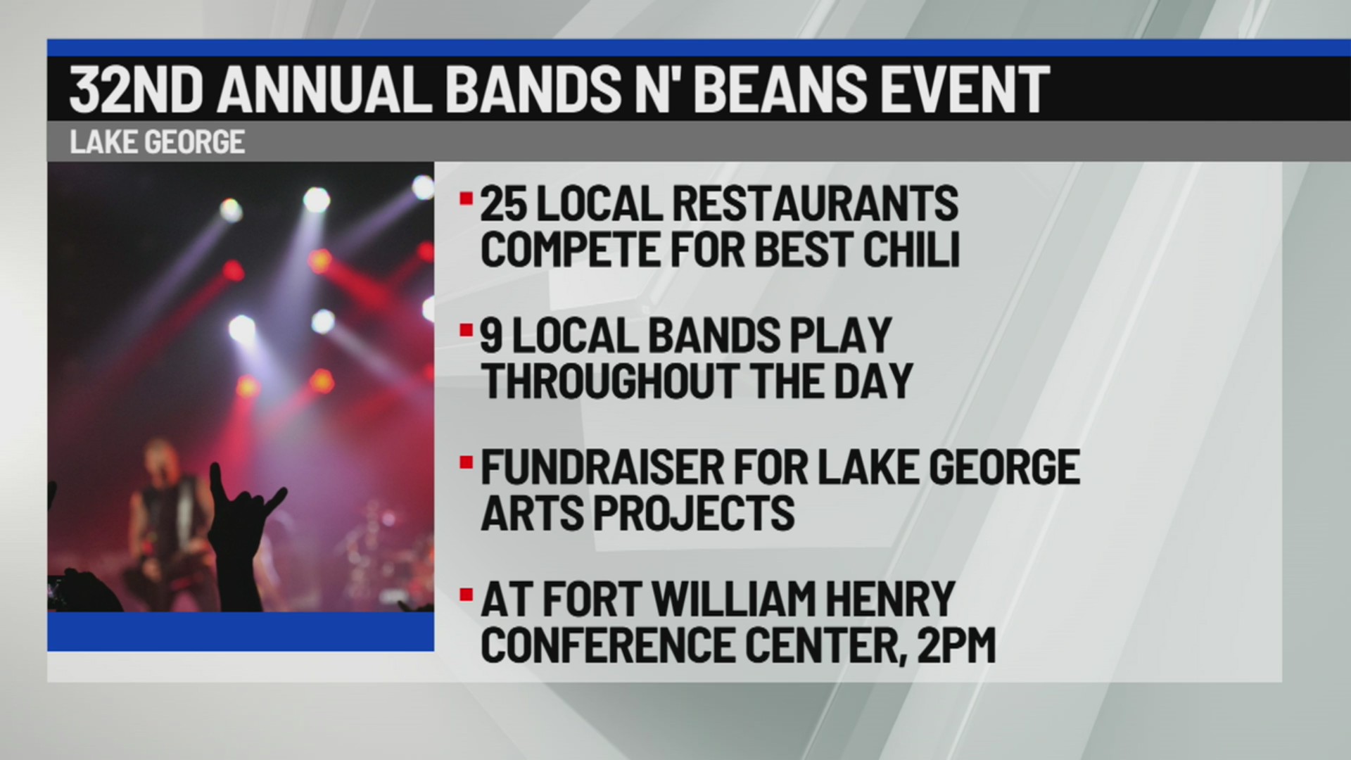 32nd annual Bands N' Beans to take place in Lake George