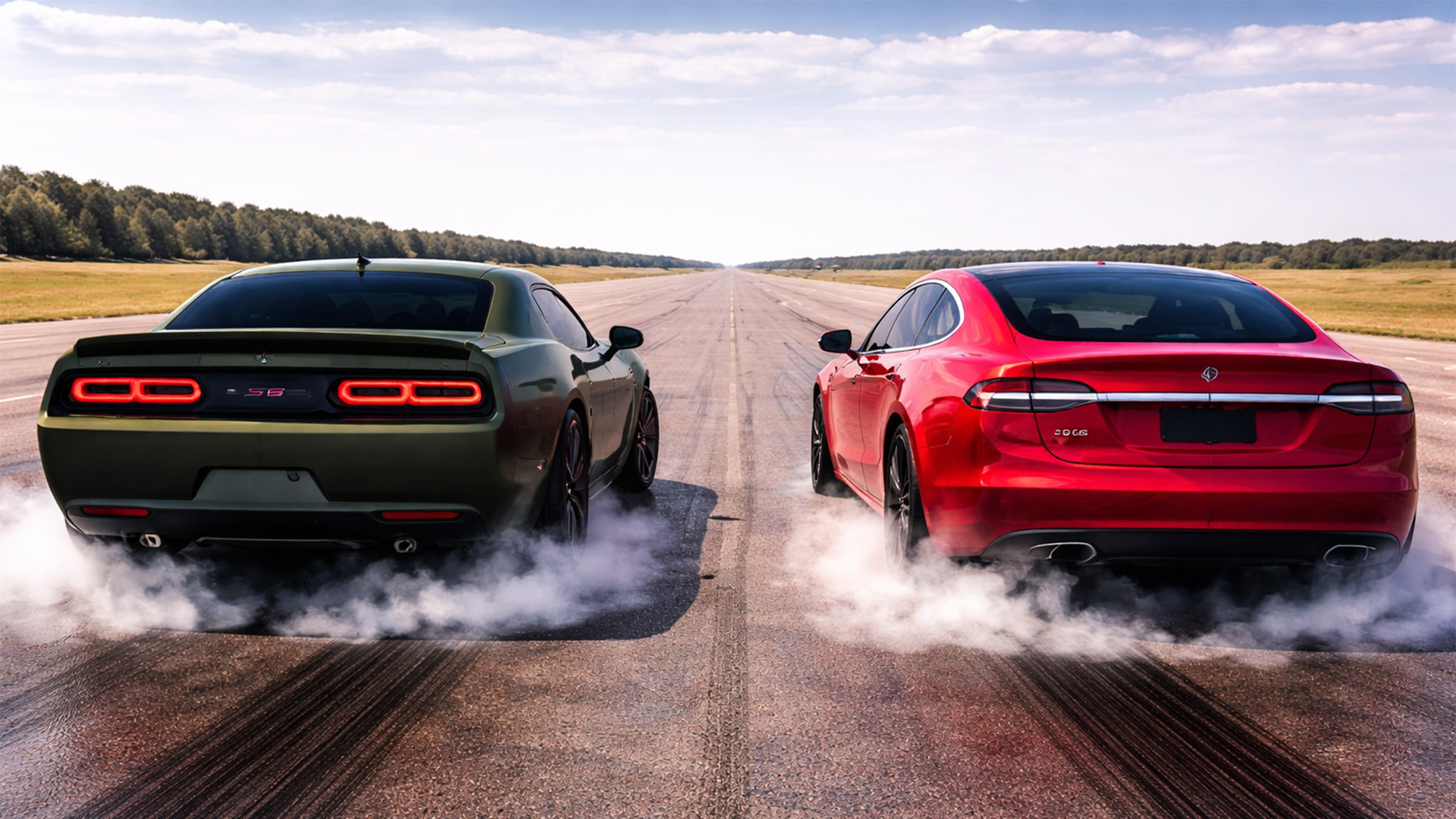 Dodge Demon vs Tesla Model S P100D drag race