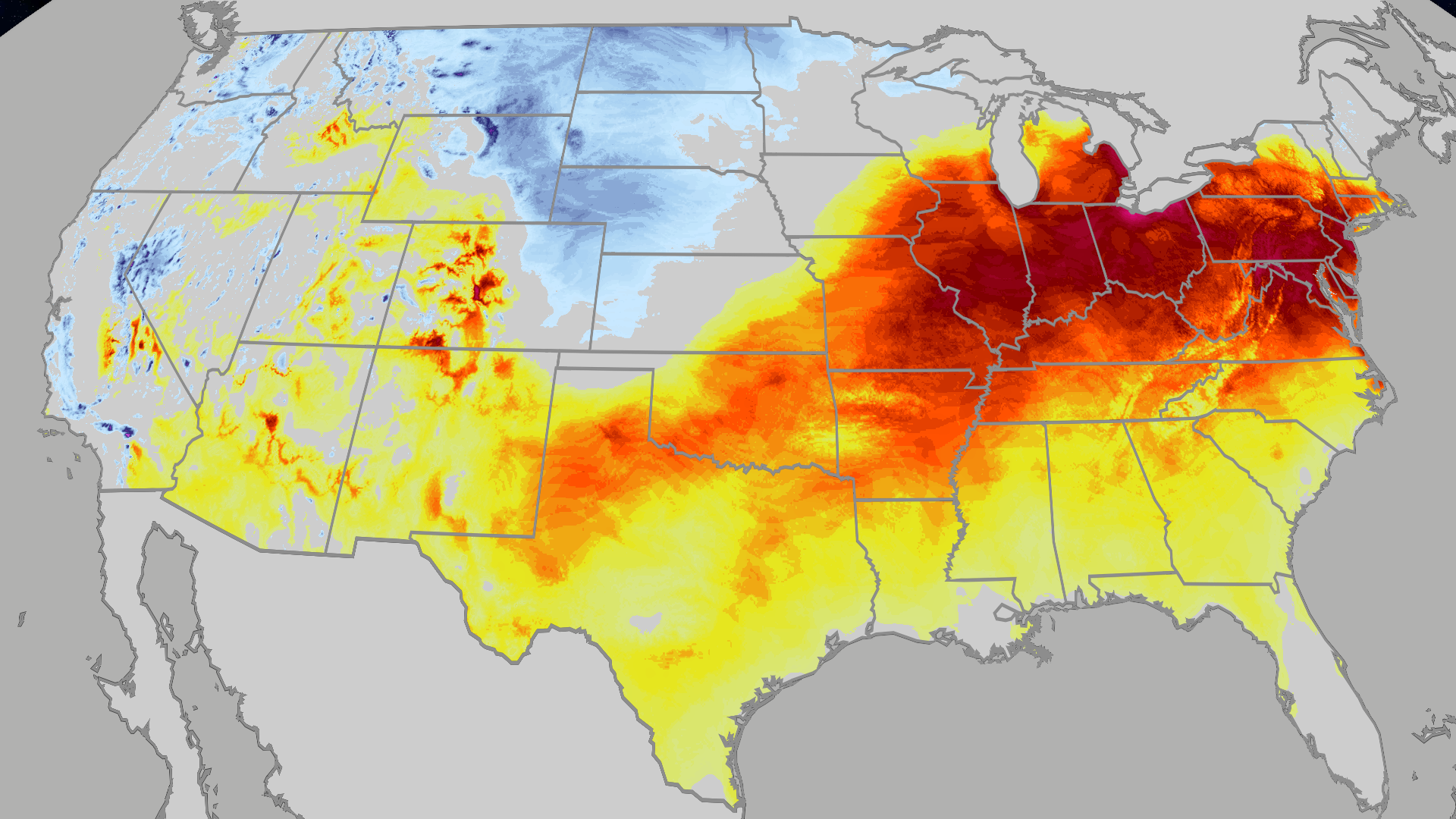 Record heat shifts east, bringing relief to west, central plains