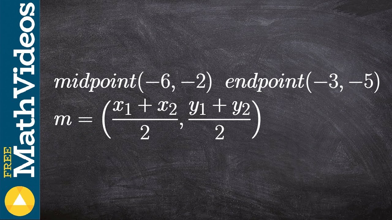 Use the midpoint formula to find the endpoint when given the midpoint Ex 2