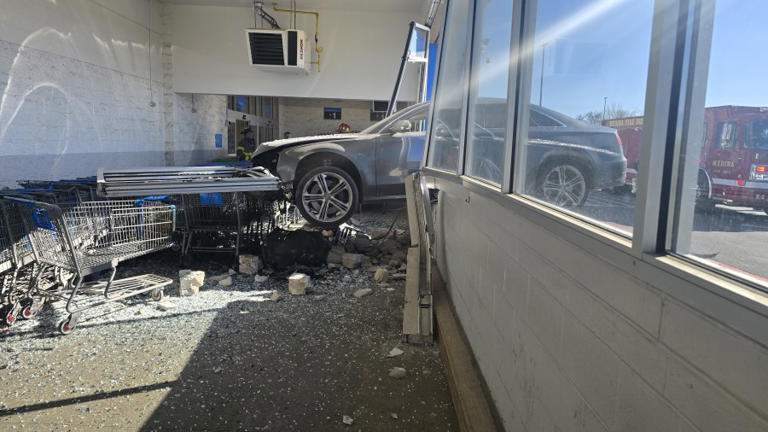 Car crashes through front of local Walmart after driver has medical ...