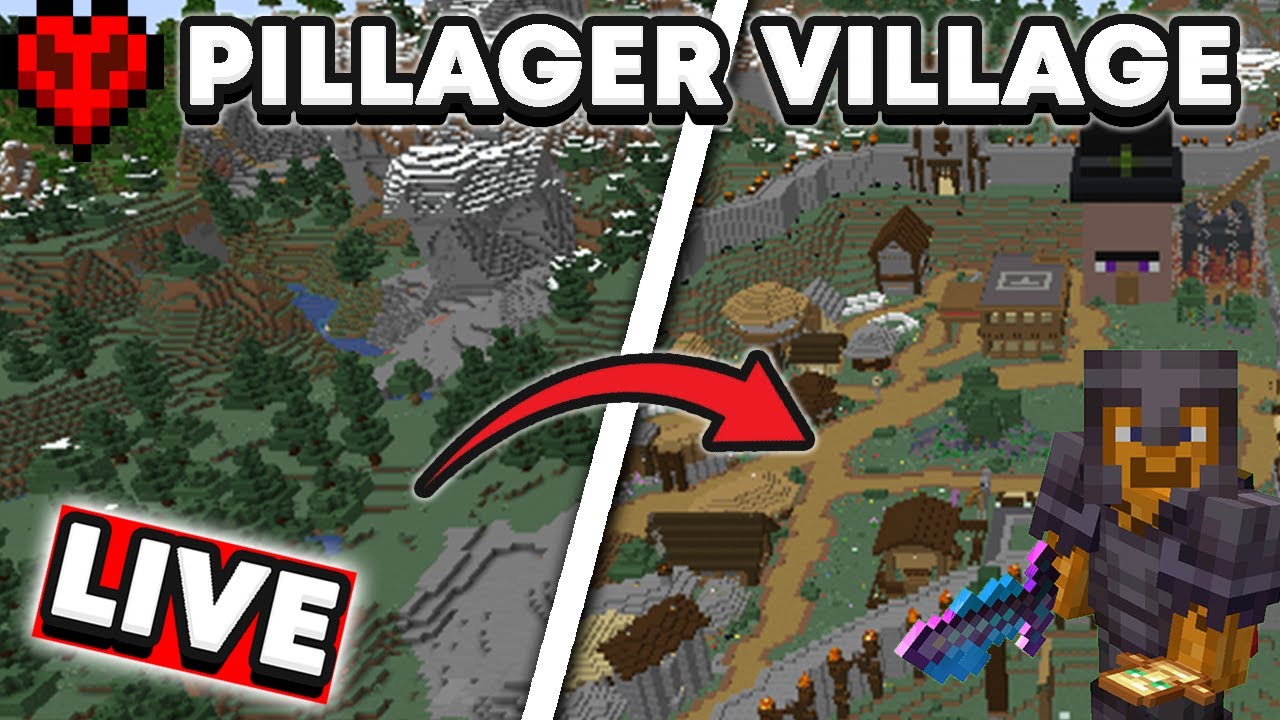 Experimental pillager testing facility in hardcore Minecraft! Live 🔴