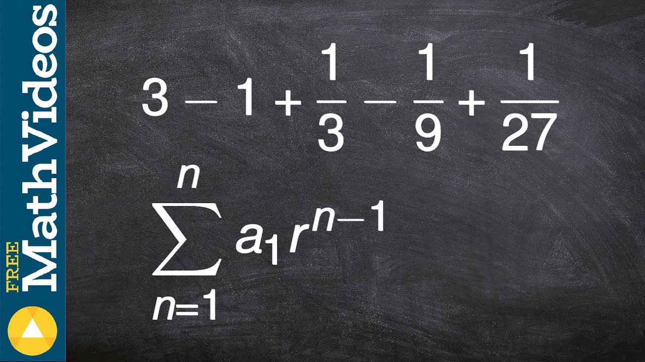 Write a geometric sequence in summation notation