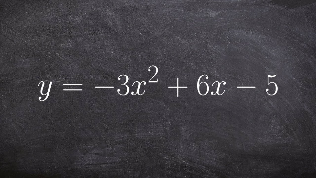 Completing the square to write a quadratic from standard form to vertex ...