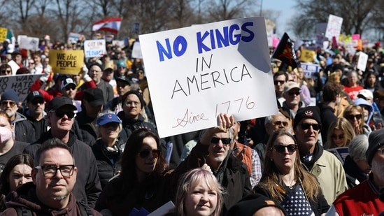 In pics: 'No Kings' protesters rally across US against Donald Trump ...