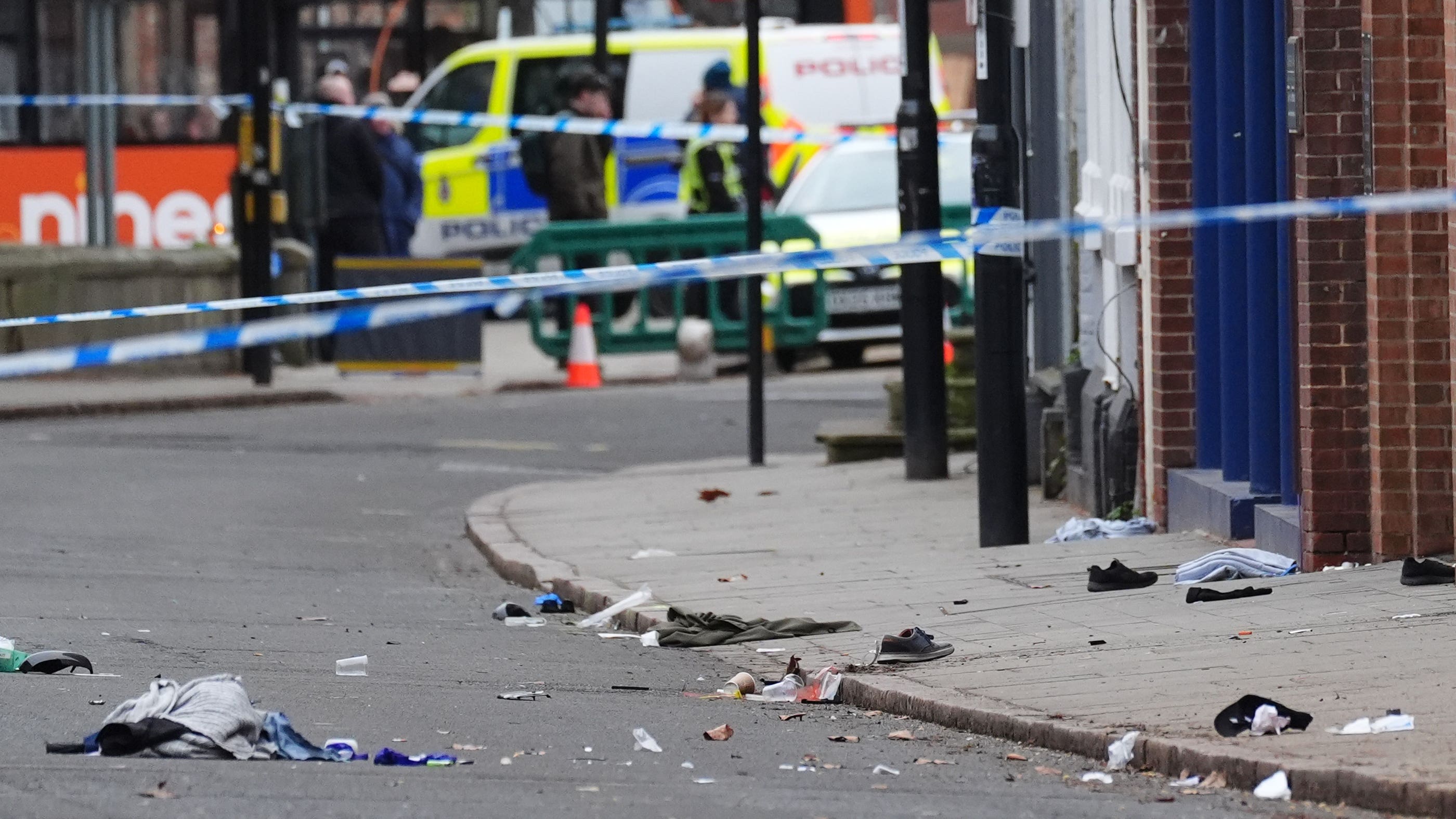 Seven people seriously injured and man arrested as pedestrians hit by car