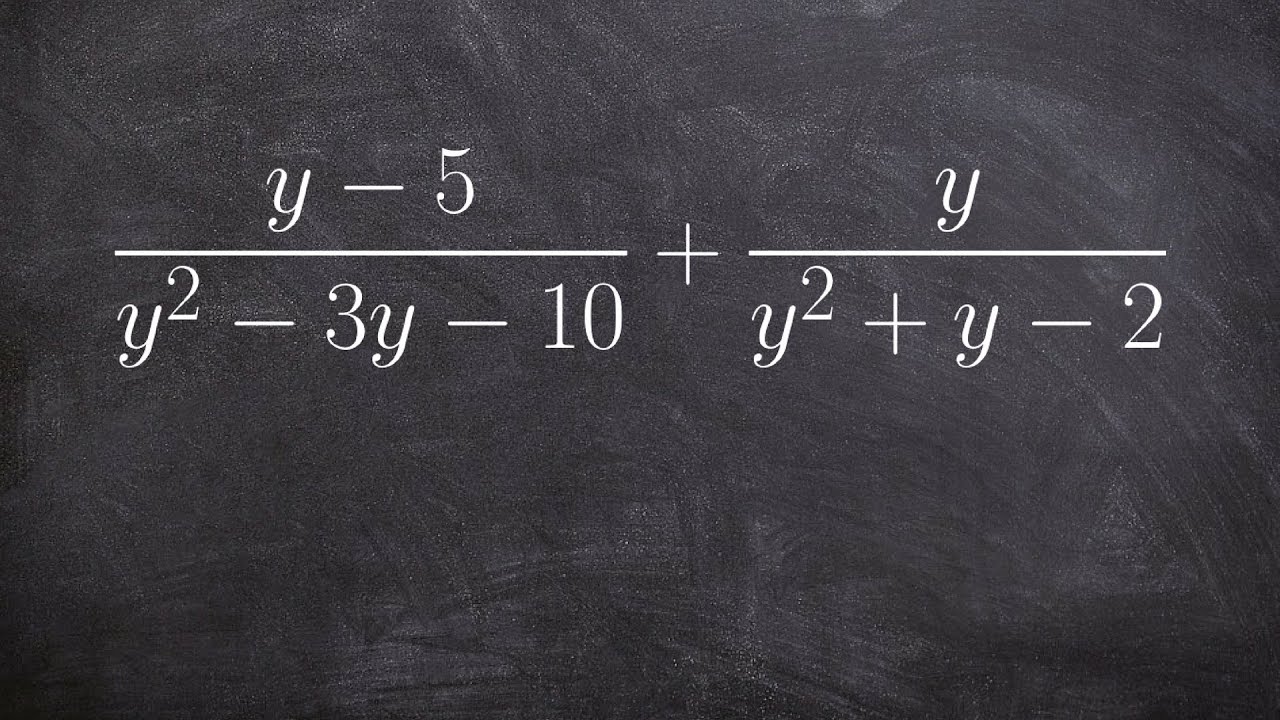 Adding two rational expressions with trinomial denominators