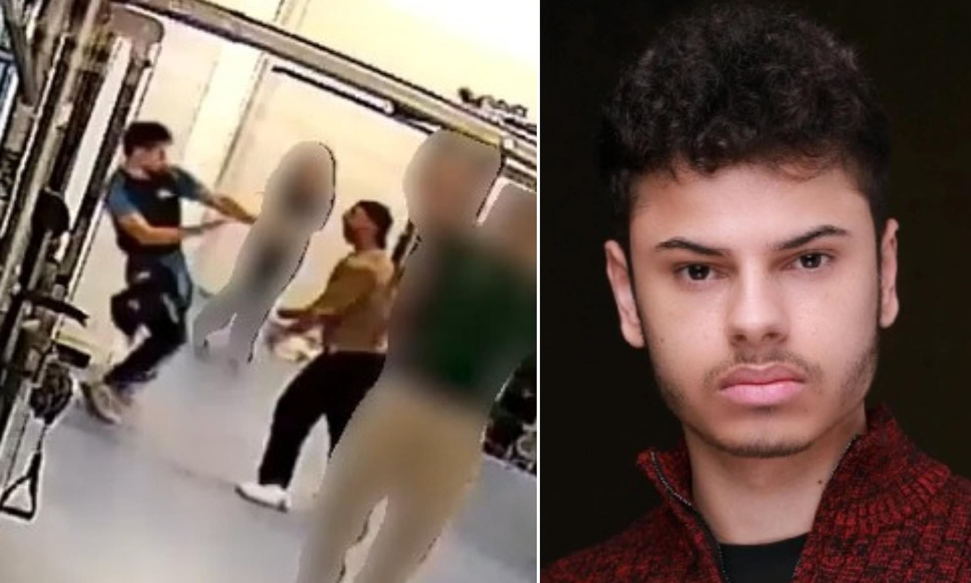 Extraordinary moment raging bodybuilder comes to blows with staff ...
