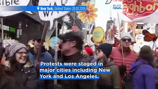 Huge crowds protest against Trump on 'No Kings' day in the US and abroad