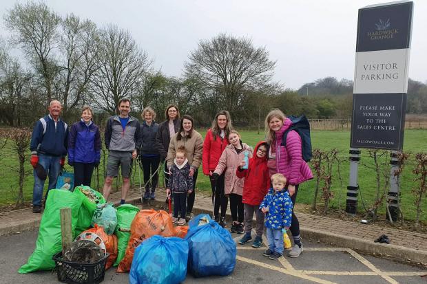 Litter picking groups join forces to tidy up roadsides between County ...